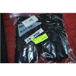 2 PAIRS OF LADIES LEATHER GLOVES