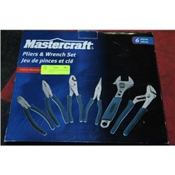NEW MASTERCRAFT 6 PIECE PLIERS & WRENCH SET