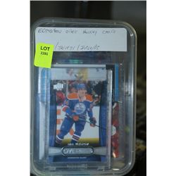 CONTAINER OF EDMONTON OILERS HOCKEY CARDS