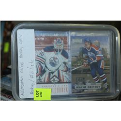 CONTAINER OF EDMONTON OILERS HOCKEY CARDS
