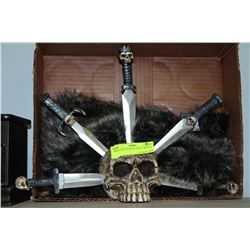 HALLOWEEN SKULL WITH 5 FULLY BALANCED THROWING