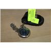 Image 1 : POCKET WATCH WITH GENUINE LEATHER CASE & FANCY