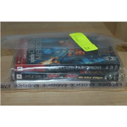 POLICE SEIZURE BAG OF 3 PSP GAMES