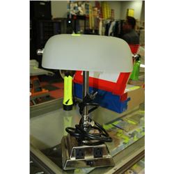 EVOLUTION LIGHTING DUAL OUTLET BANKERS LAMP
