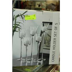 SET OF 5 CANDLE HOLDER