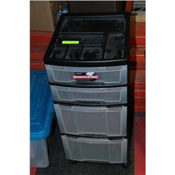 4 DRAWER PLASTIC STORAGE ORGANIZER