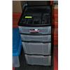 Image 1 : 4 DRAWER PLASTIC STORAGE ORGANIZER
