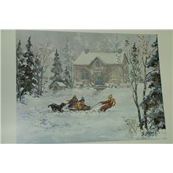 G. JARVIS PRINT PUPPY PRANKS - SIGNED