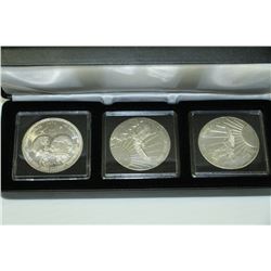 SET OF 3 US 1 OZ. SILVER