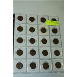 1 SHEET OF LARGE NEWFOUNDLAND PENNIES