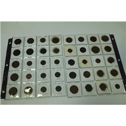 2 SHEETS OF WORLD COPPER COINS