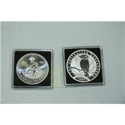 TWO 1 TROY OZ. SILVER COINS
