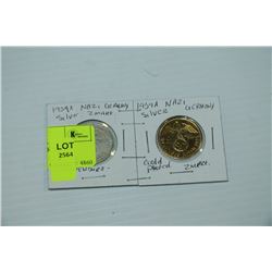 PAIR 1939a NAZI SILVER COINS