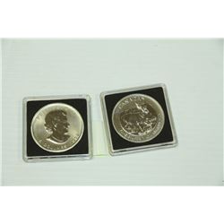 PAIR OF CANADIAN 1 OZ $5 COINS
