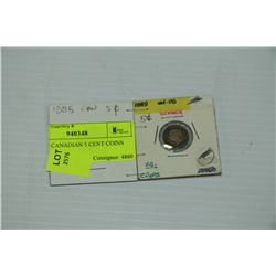 PAIR OF CANADIAN 5 CENT COINS