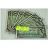 Image 1 : SET OF 7 1967 CANADIAN ONE DOLLAR BANK NOTES
