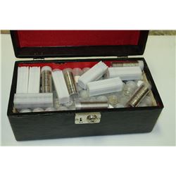 BOX OF 83 ROLLS OF CANADIAN NICKELS
