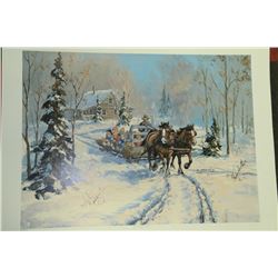 G. JARVIS PRINT "HAY SLEIGH KIDS"