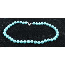 SKY BLUE SEA SHELL PEARL NECKLACE - 10MM