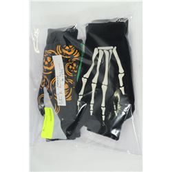 6 PACK OF CHILDREN'S HALLOWEEN GLOVES AS THEY COME