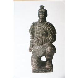 TERRACOTTA STYLE KNEELING WARRIOR