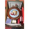 Image 1 : BOX OF CHRISTMAS SERVING DISHES AND NEEDLEPOINTS