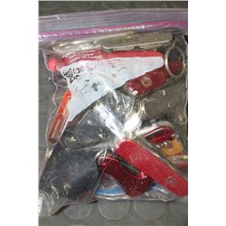 BAG OF POCKET KNIVES AS THEY COME