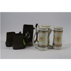 COLLECTION OF 6 MINERAL SIPPING CUPS INCLUDING 3