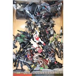 FLAT OF G.I. JOE FIGURINES W/ STANDS &