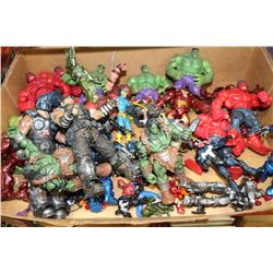 LARGE FLAT OF SUPER-HERO & VILLAN