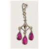 Image 1 : 14KT GOLD RUBY (4.70CT) & DIAMOND PENDANT