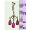 Image 2 : 14KT GOLD RUBY (4.70CT) & DIAMOND PENDANT