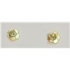 Image 1 : 14KT GOLD DIAMOND (0.20CT) EARRINGS W/ MOTHER OF