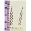 Image 3 : 14KT GOLD WHITE SAPPHIRE (1.90CT) DROP EARRINGS