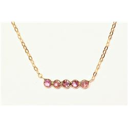 10KT GOLD PINK SAPPHIRE (0.70CT) NECKLACE