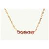 Image 1 : 10KT GOLD PINK SAPPHIRE (0.70CT) NECKLACE