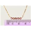 Image 2 : 10KT GOLD PINK SAPPHIRE (0.70CT) NECKLACE