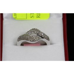 STERLING SILVER DIAMOND (0.66CT) RING