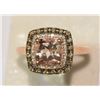 Image 1 : 10KT ROSE GOLD MORGANITE, BROWN DIAMOND (0.20CT)