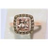 Image 2 : 10KT ROSE GOLD MORGANITE, BROWN DIAMOND (0.20CT)