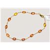 Image 2 : 14KT GOLD ORANGE SAPPHIRE (6.0CT) BRACELET