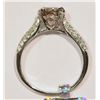 Image 3 : 14KT WHITE GOLD BROWN DIAMOND (1.15CT) RING