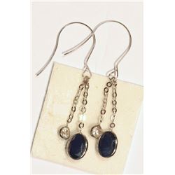 14KT WHITE GOLD SAPPHIRE (2.30CT) & DIAMOND