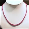 Image 1 : 14KT GOLD CLASP RUBY (53.0CT) NECKLACE