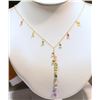 Image 1 : 10KT GOLD MULTI-COLOURED SAPPHIRE (11.0CT)NECKLACE
