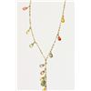 Image 3 : 10KT GOLD MULTI-COLOURED SAPPHIRE (11.0CT)NECKLACE