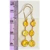 Image 2 : 14KT GOLD YELLOW SAPPHIRE (4.80CT) DROP EARRINGS
