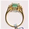 Image 4 : 14KT GOLD EMERALD (2.02CT) & DIAMOND RING