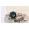 Image 2 : 14KT WHITE GOLD BLUE DIAMOND (1.10CT) RING