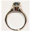 Image 3 : 14KT WHITE GOLD BLUE DIAMOND (1.10CT) RING